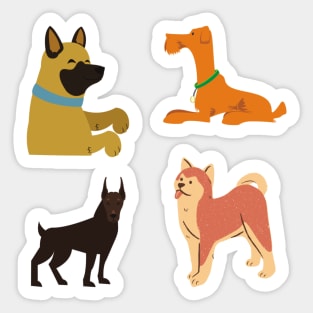 Dog 4 pk Stickers Collection Sticker